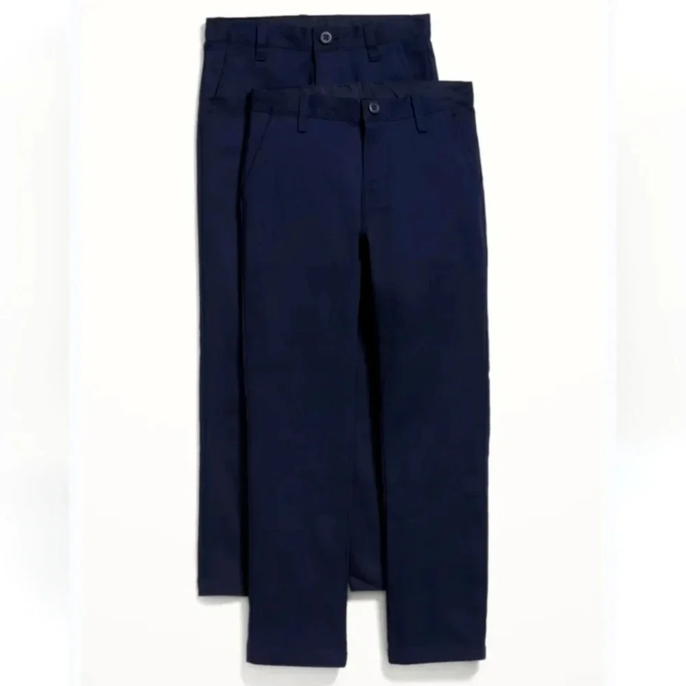 NWT Old Navy Boys pants sz.10 husky straight navy blue lot of 2